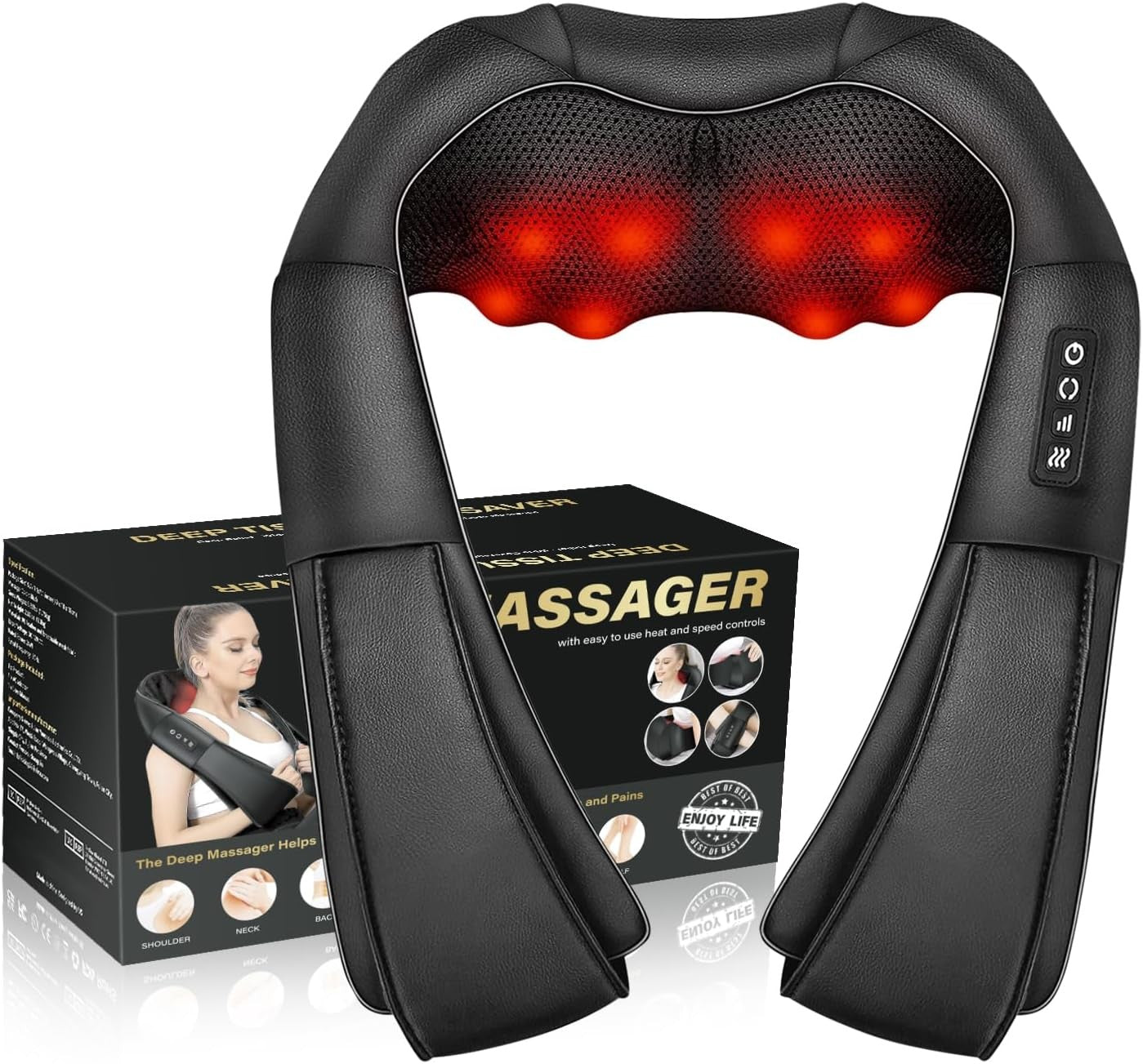 Masseur Cervical Chauffant Shiatsu – Relaxation Profonde à Domicile