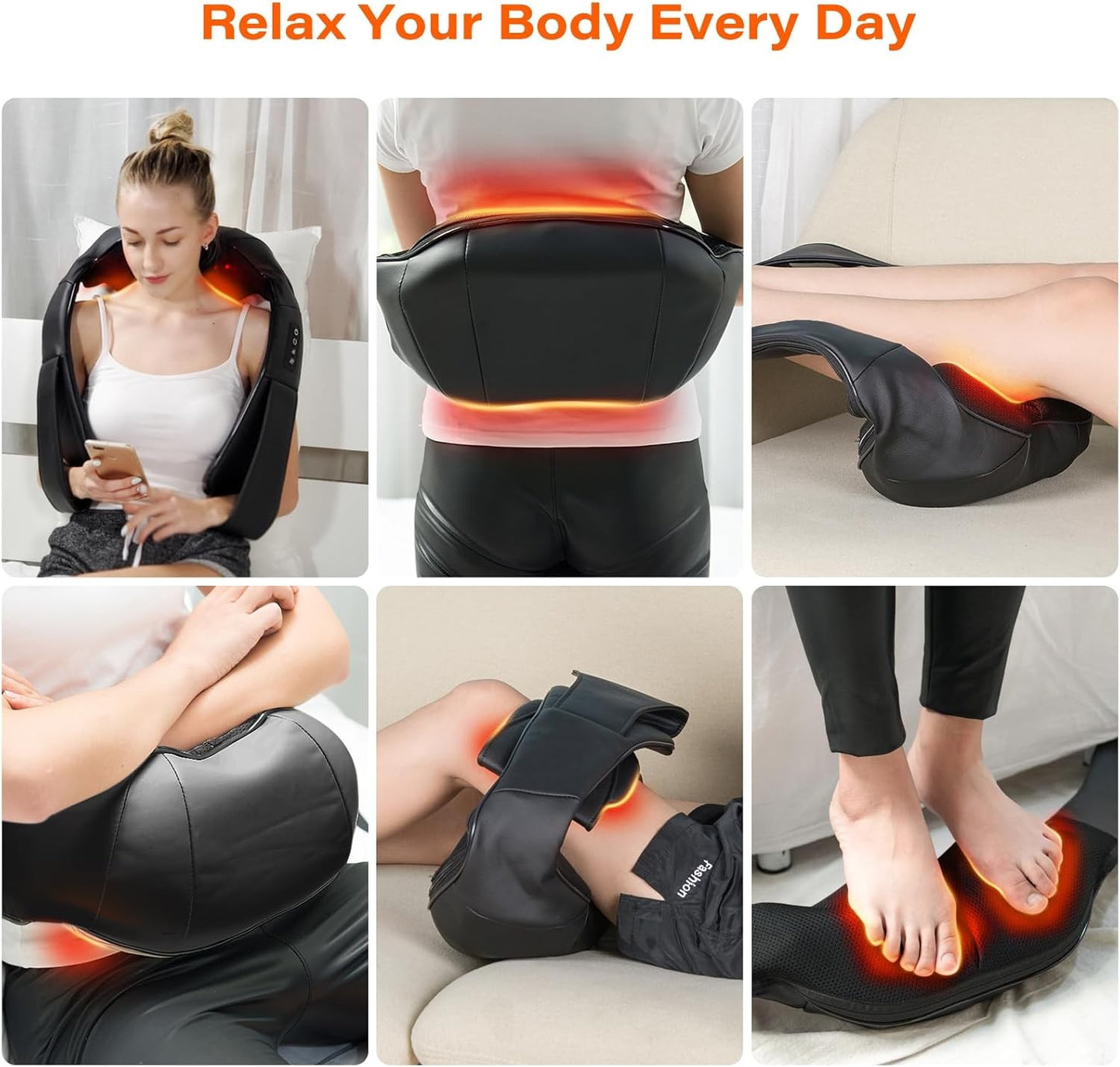 Masseur Cervical Chauffant Shiatsu – Relaxation Profonde à Domicile