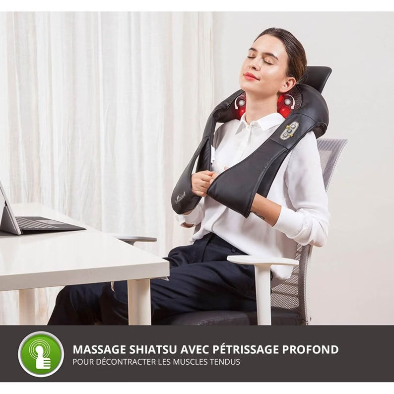 Masseur Cervical Chauffant Shiatsu – Relaxation Profonde à Domicile