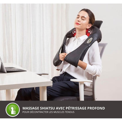 Masseur Cervical Chauffant Shiatsu – Relaxation Profonde à Domicile